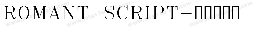 ROMANT SCRIPT字体转换